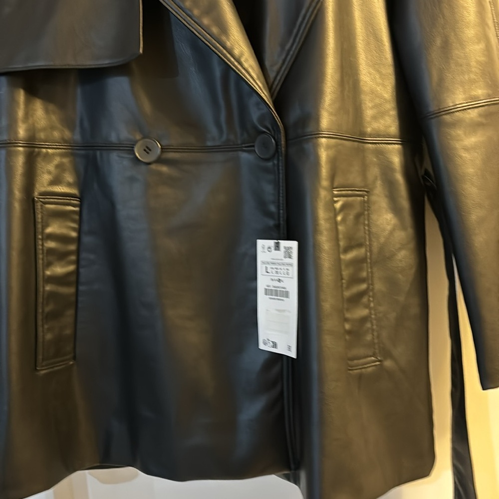 Zara faux leather coat - Picture 3 of 6